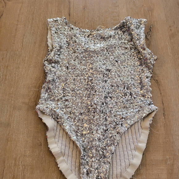 Vintage Tops - 70's Vintage Sparkling Sequin Bodysuit